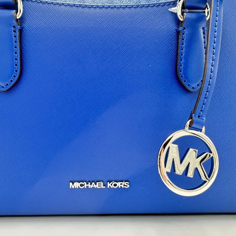 MICHAEL KORS Arden Md Top-Zip EW Leather Tote Crossbody Satchel 
Galaxy Blue
NWT - Picture 2 of 16